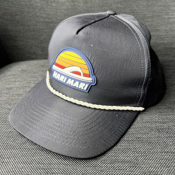 Hari Mari Logo Rope Snapback Dad Hat Cap Men's OSFM Black Nylon Golf - Picture 1 of 12